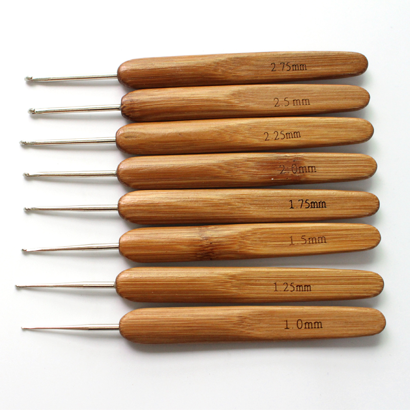 Crochet Hook Set - DIY Hand Knitting Craft Bamboo Crochet