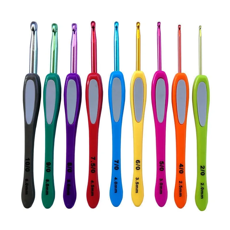 Crochet Hook Set - Color Soft Handle Crochet Tool Set