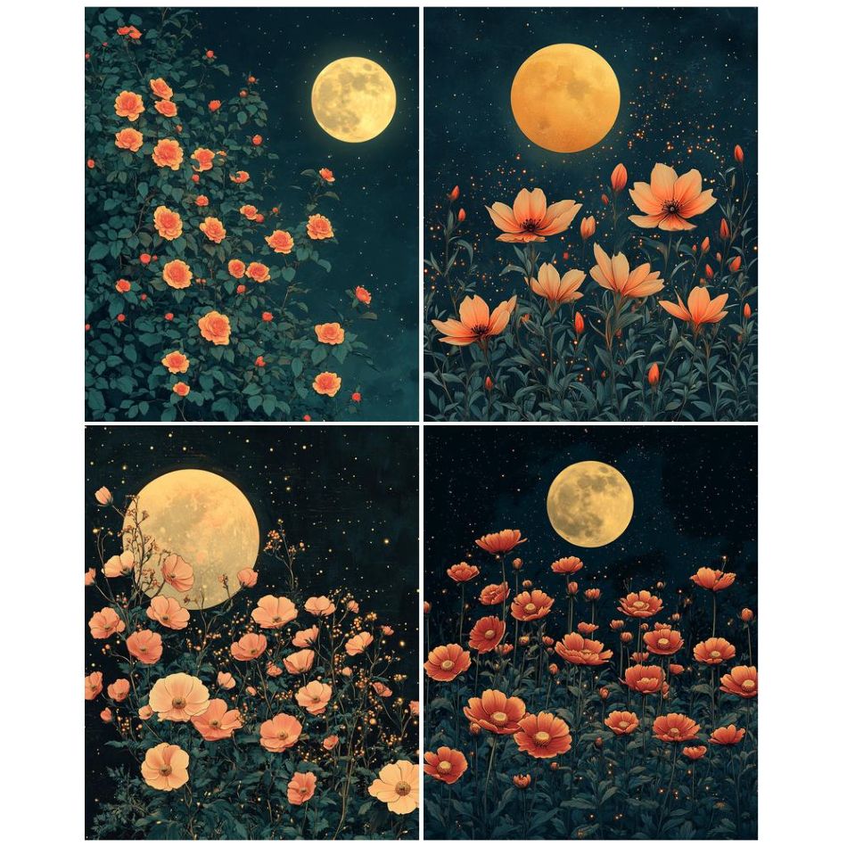 Art Craft Idea - CHENISTORY Flower Diamond Painting Kits For