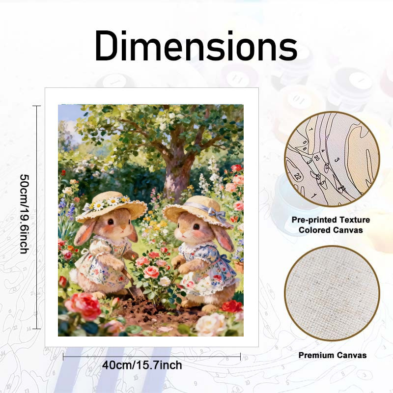 Paint By Numbers Kit for Adult - Art Craft Rabbit 评论和价格