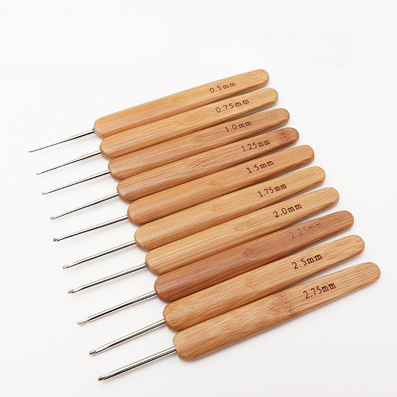 1Pcs Bamboo Crochet Hooks Hand - Crochet Hook Set 评论和价格
