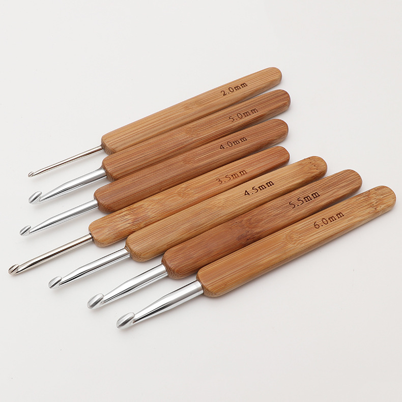 1Pcs Bamboo Crochet Hooks Hand - Crochet Hook Set 评论和价格
