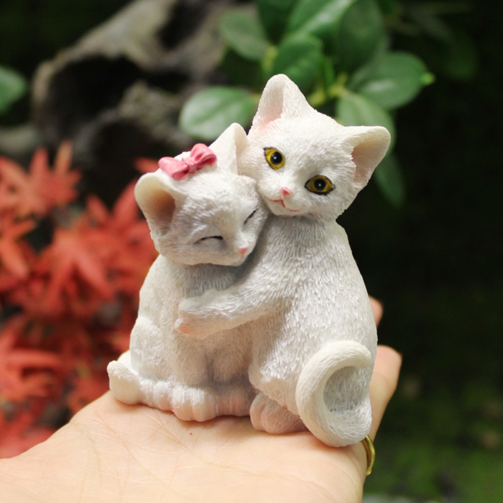 Resin Crafts Cute Cat Desktop  - Art Craft Cat 评论和价格