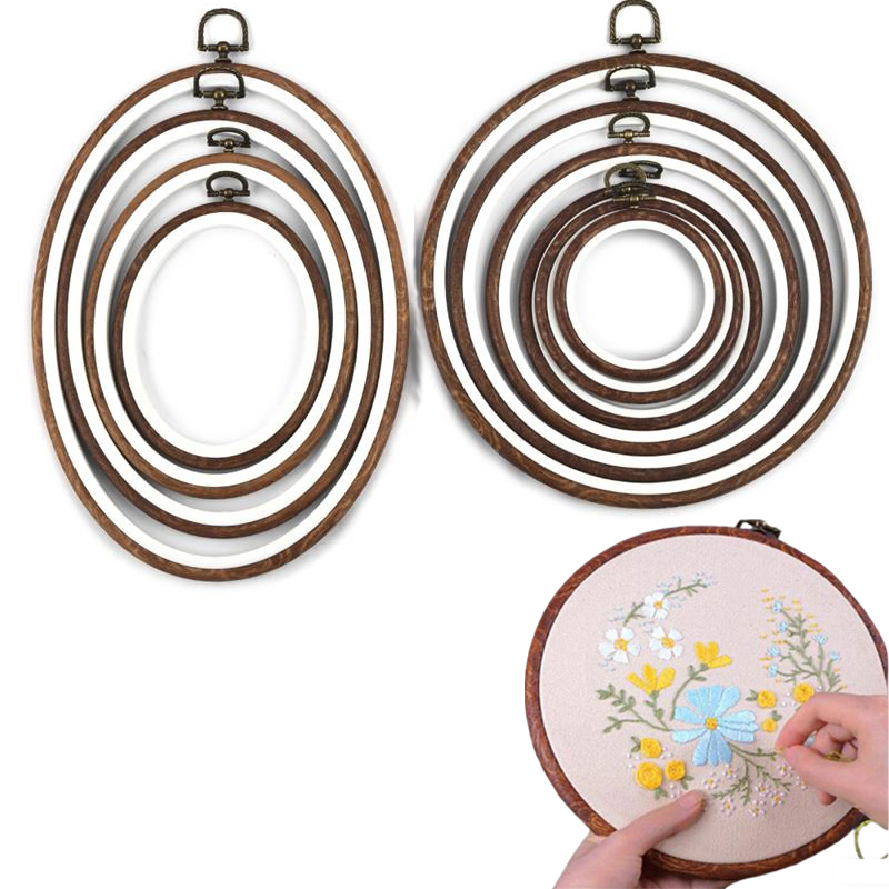 10PCS Sewing Tool Round Oval I - Embroidery Hoop Kit 评论和价格