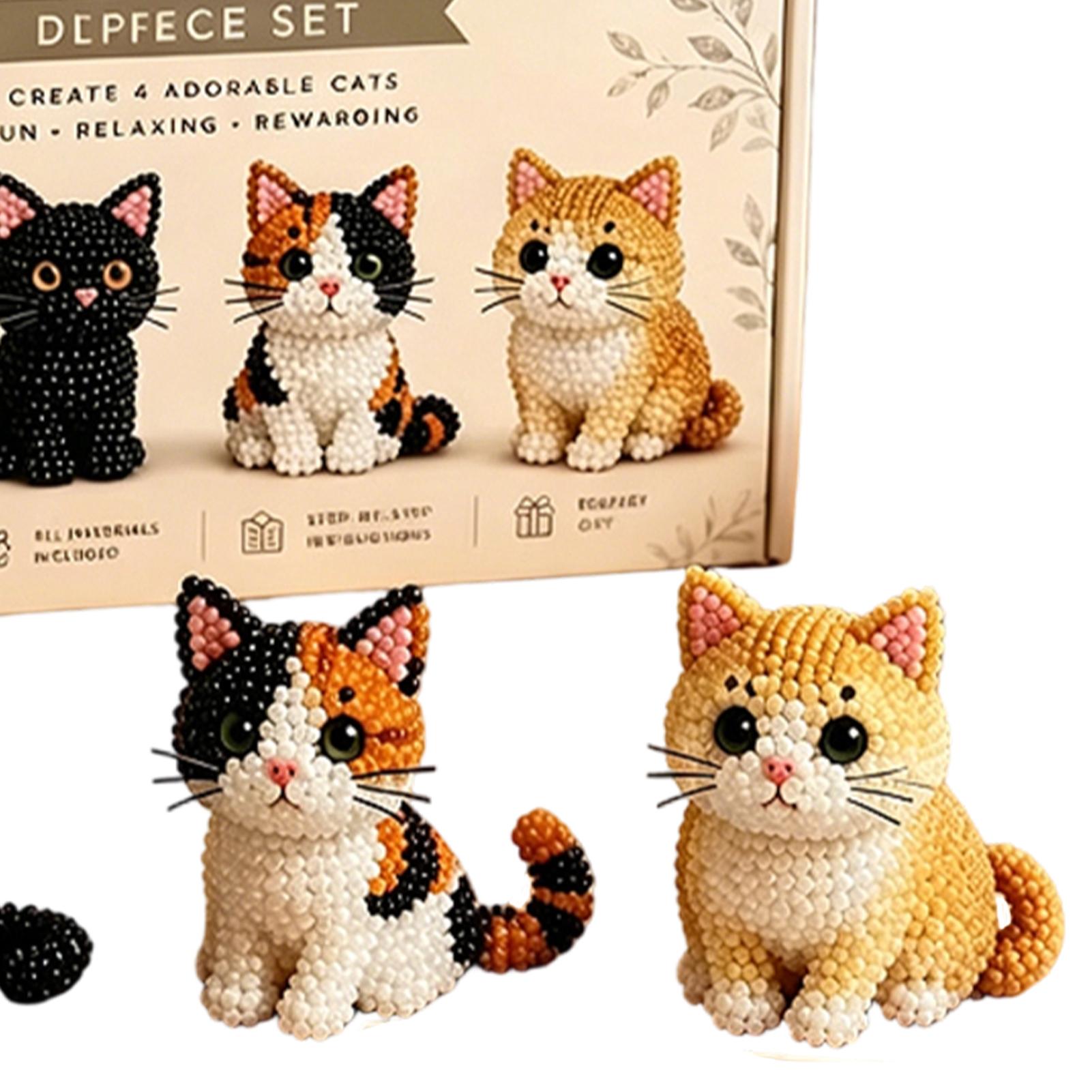DIY Animal Beading Kit Cute 3D - Art Craft Classes 评论和价格