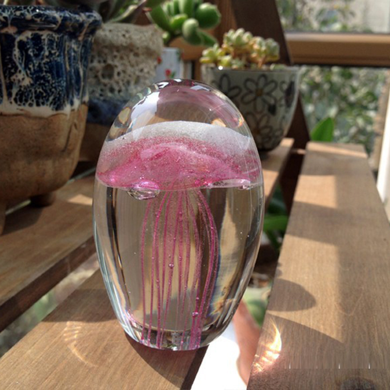 Miniature 3D Jellyfish Crystal - Art Craft Jellyfish 评论和价格