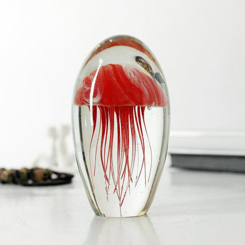Miniature 3D Jellyfish Crystal - Art Craft Jellyfish 评论和价格