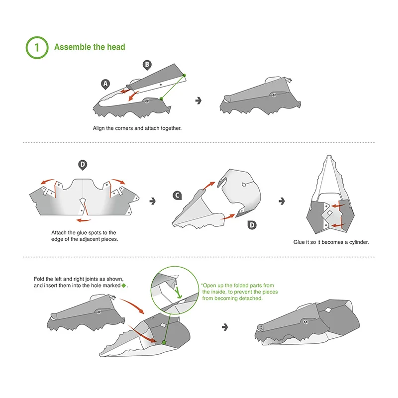 Crocodile Folding Origami Art  - Art Craft Cardboard 评论和价格