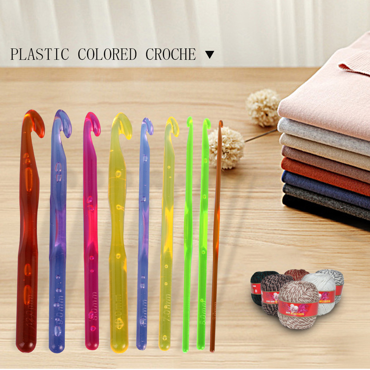 9Pcs Colorful Crochet Hooks Pl - Crochet Hook Set 评论和价格