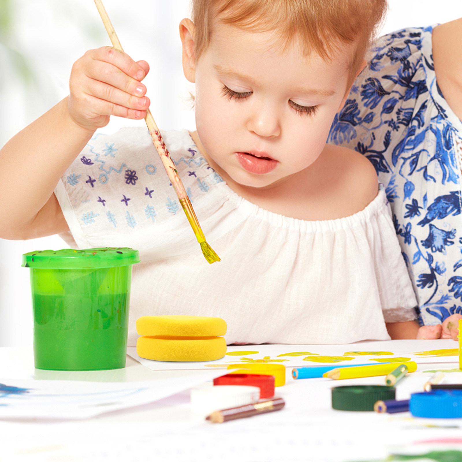 2Pcs Children Painting Sponge  - Art Craft Classes 评论和价格