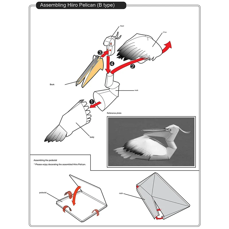 Dalmatian Pelican Origami Art  - Art Craft Cardboard 评论和价格