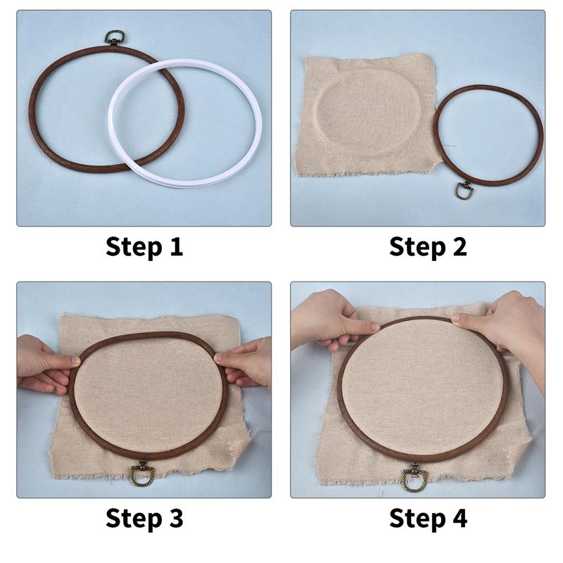 Sewing Tool Round Oval Wooden  - Embroidery Hoop Kit 评论和价格