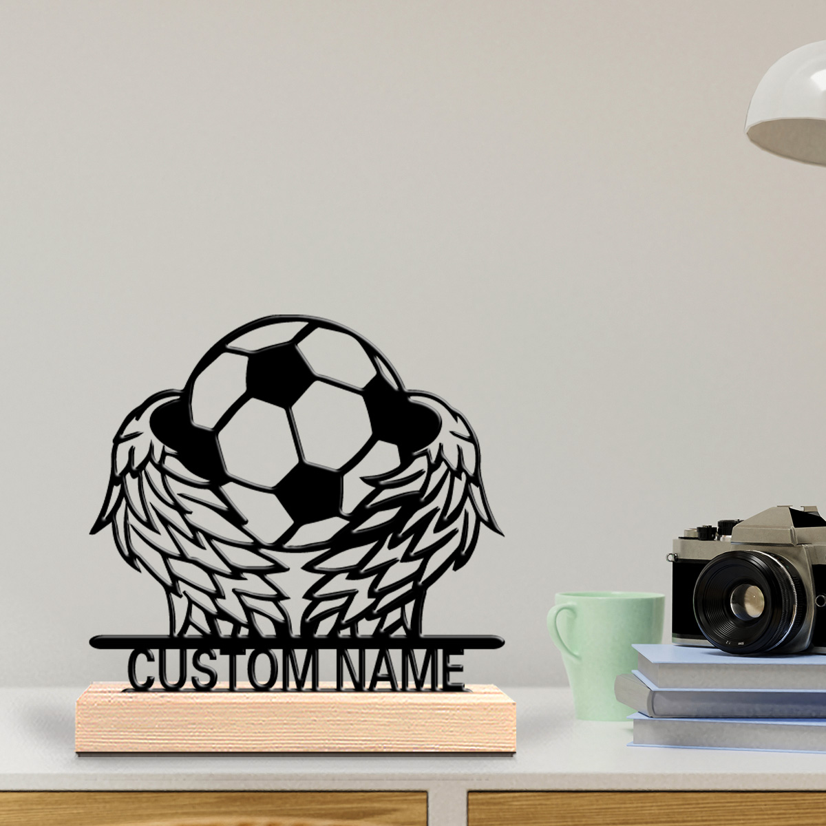 1pc Wing Soccer Custom Text Ti - Art Craft Gifts 评论和价格