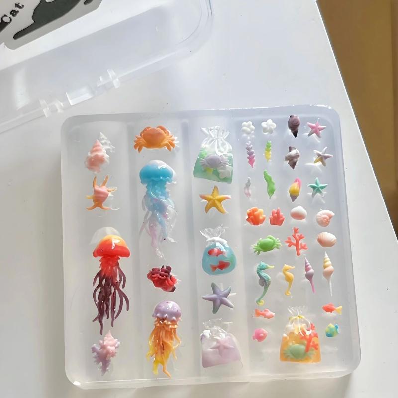 3D Ocean Series Silicone Nail  - Art Craft Jellyfish 评论和价格