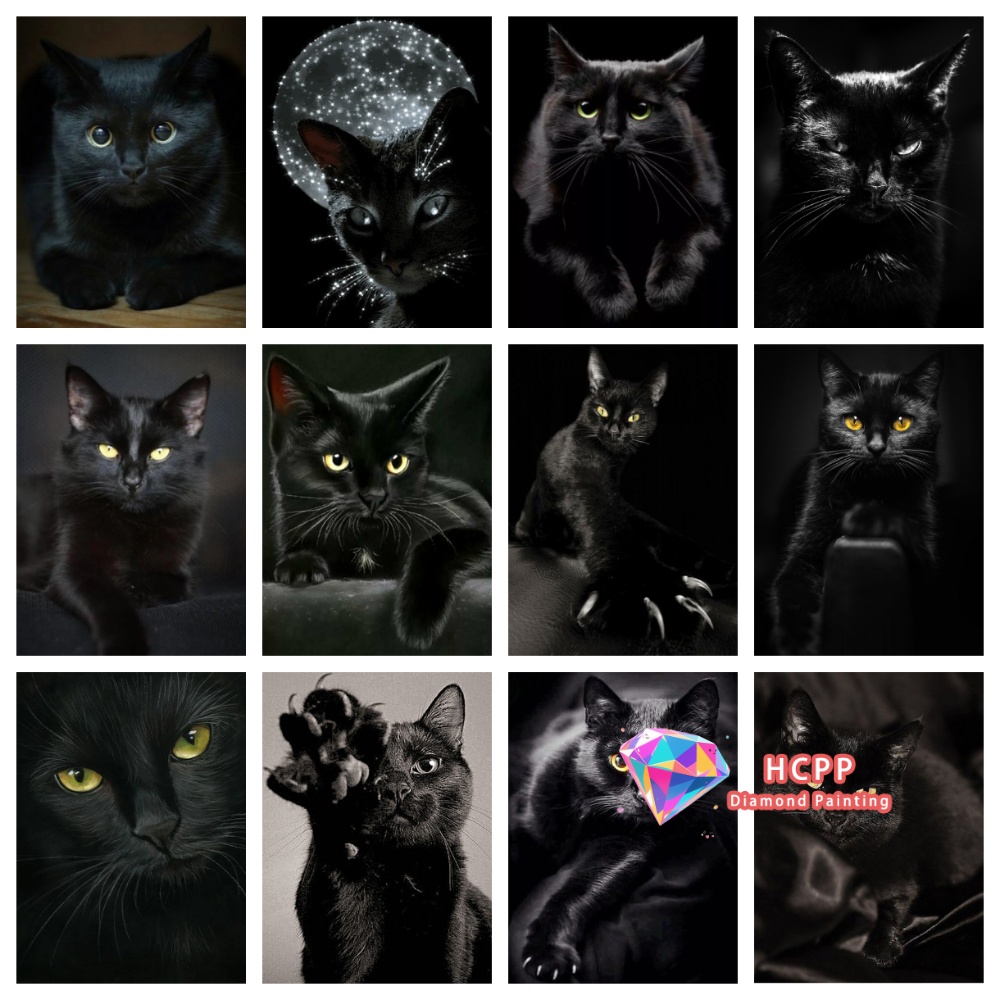 unframe Black Cat Animal Diamo - Art Craft Cat 评论和价格