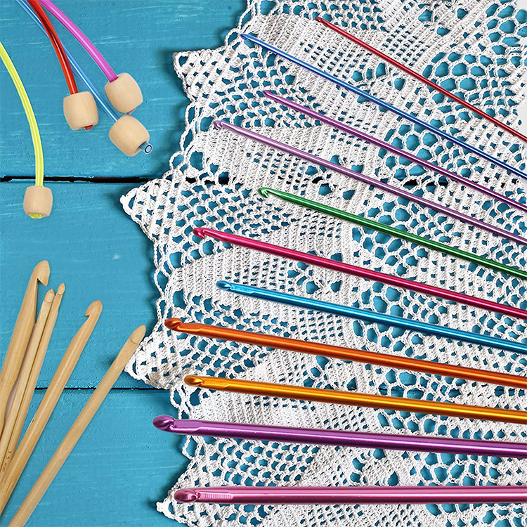 11Pcs/pack Colorful Iron 27cm  - Crochet Hook Set 评论和价格
