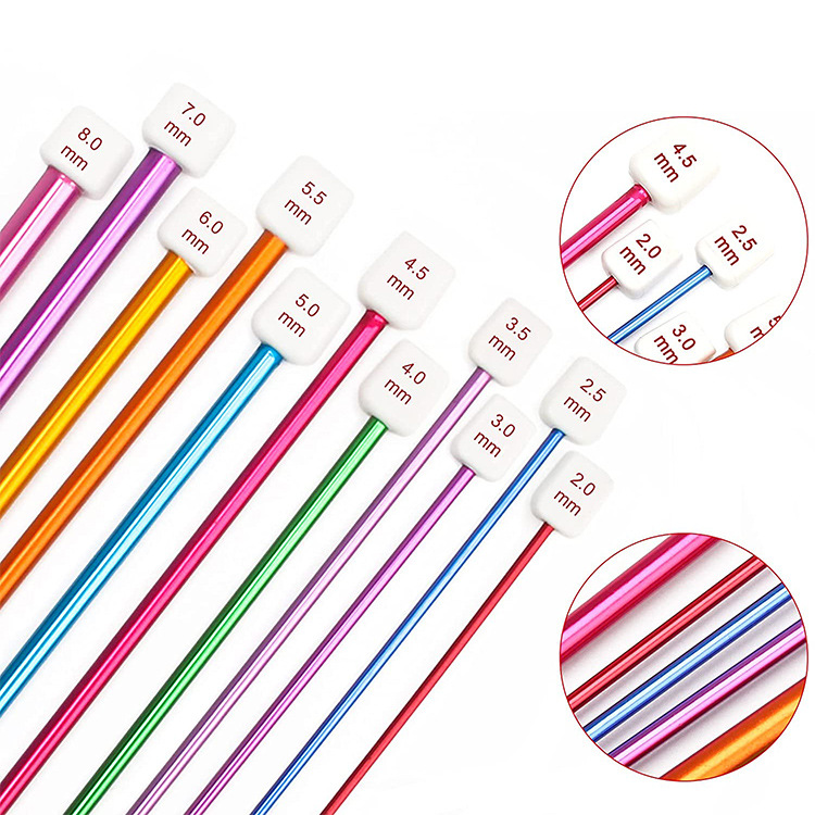 11Pcs/pack Colorful Iron 27cm  - Crochet Hook Set 评论和价格