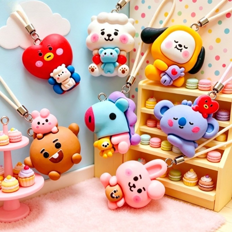 7pcs BT21 Resin Cartoon Charm  - Art Craft Market 评论和价格