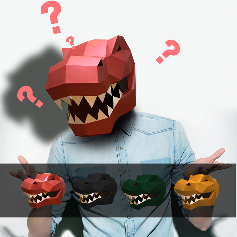 Tyrannosaurus Rex Animal Mask  - Art Craft Cardboard 评论和价格