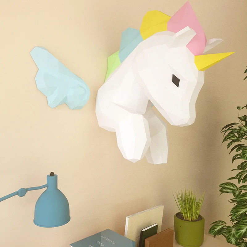 Rainbow Unicorn Animal Wall De - Art Craft Cardboard 评论和价格
