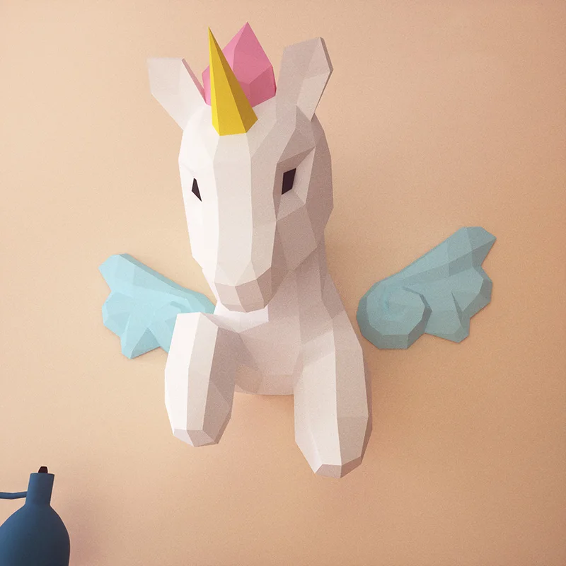 Rainbow Unicorn Animal Wall De - Art Craft Cardboard 评论和价格