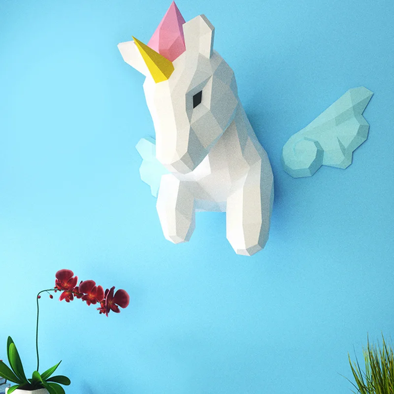 Rainbow Unicorn Animal Wall De - Art Craft Cardboard 评论和价格