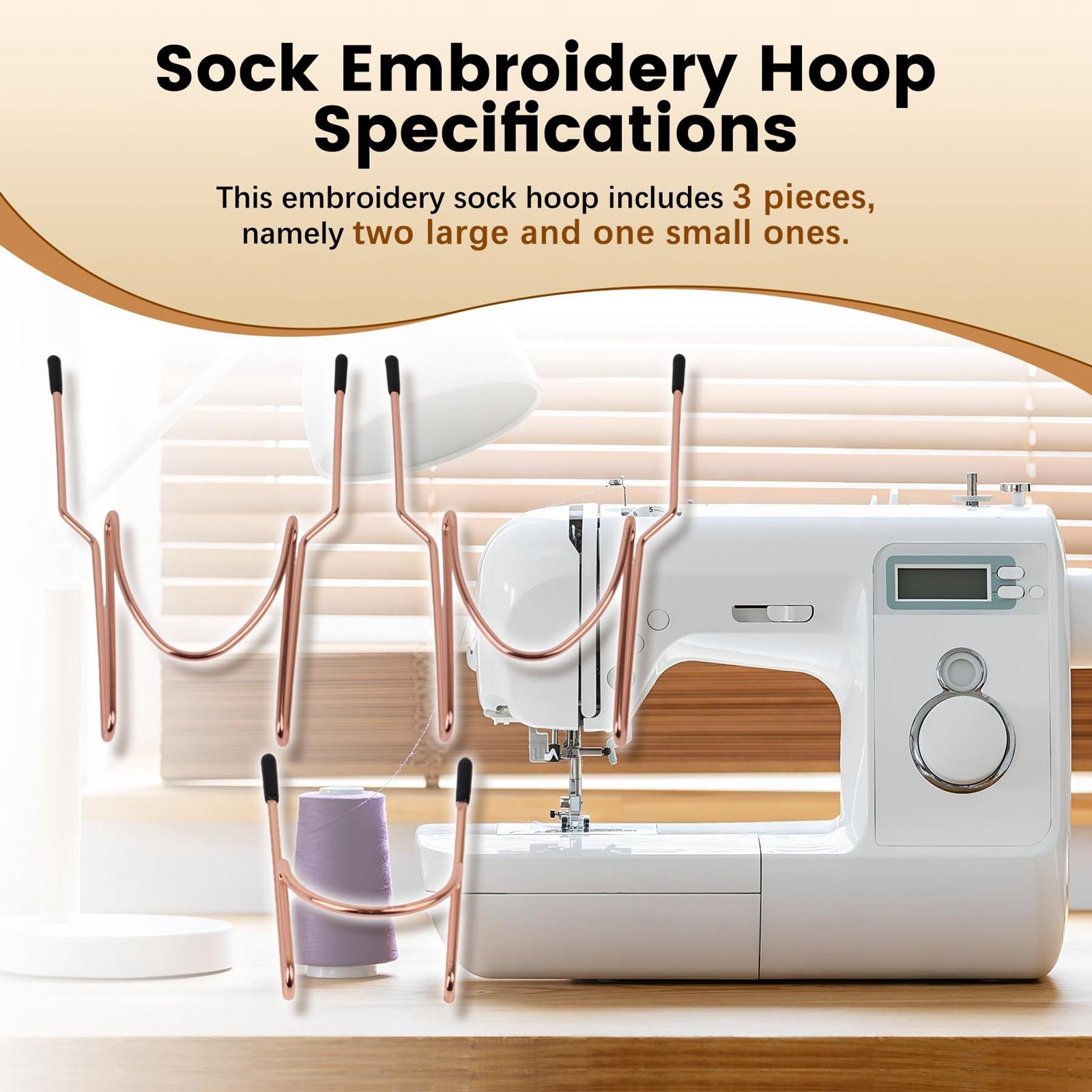 3 Pieces Sock Hoop for Embroid - Embroidery Hoop Kit 评论和价格