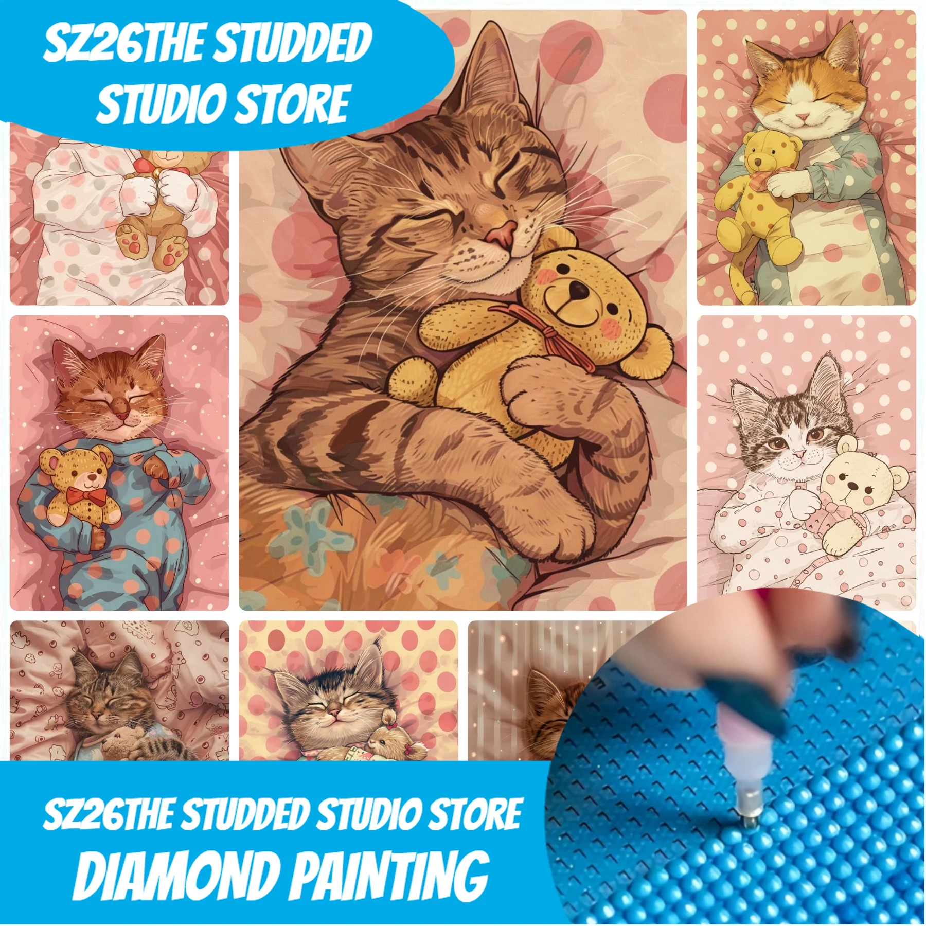 Sz26The Studded Cute and Sweet - Art Craft Cat 评论和价格