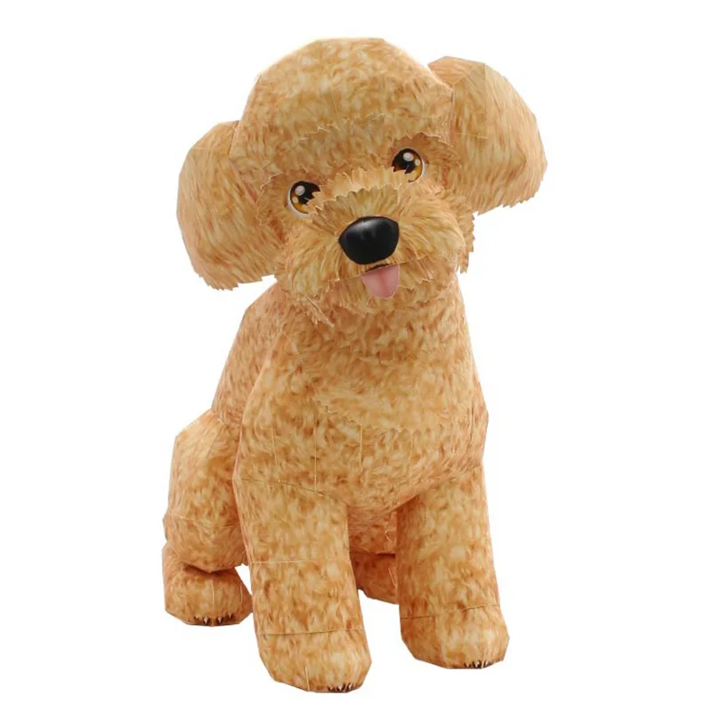 Toy Poodle Dog Folding Origami - Art Craft Cardboard 评论和价格