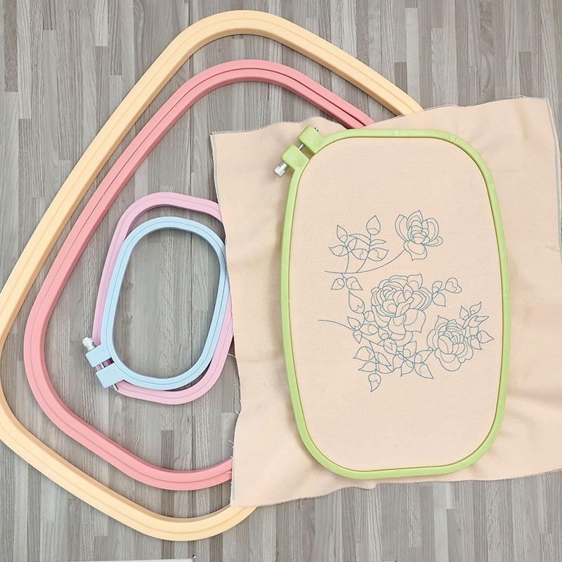 Random Color Square Circle Han - Embroidery Hoop Kit 评论和价格