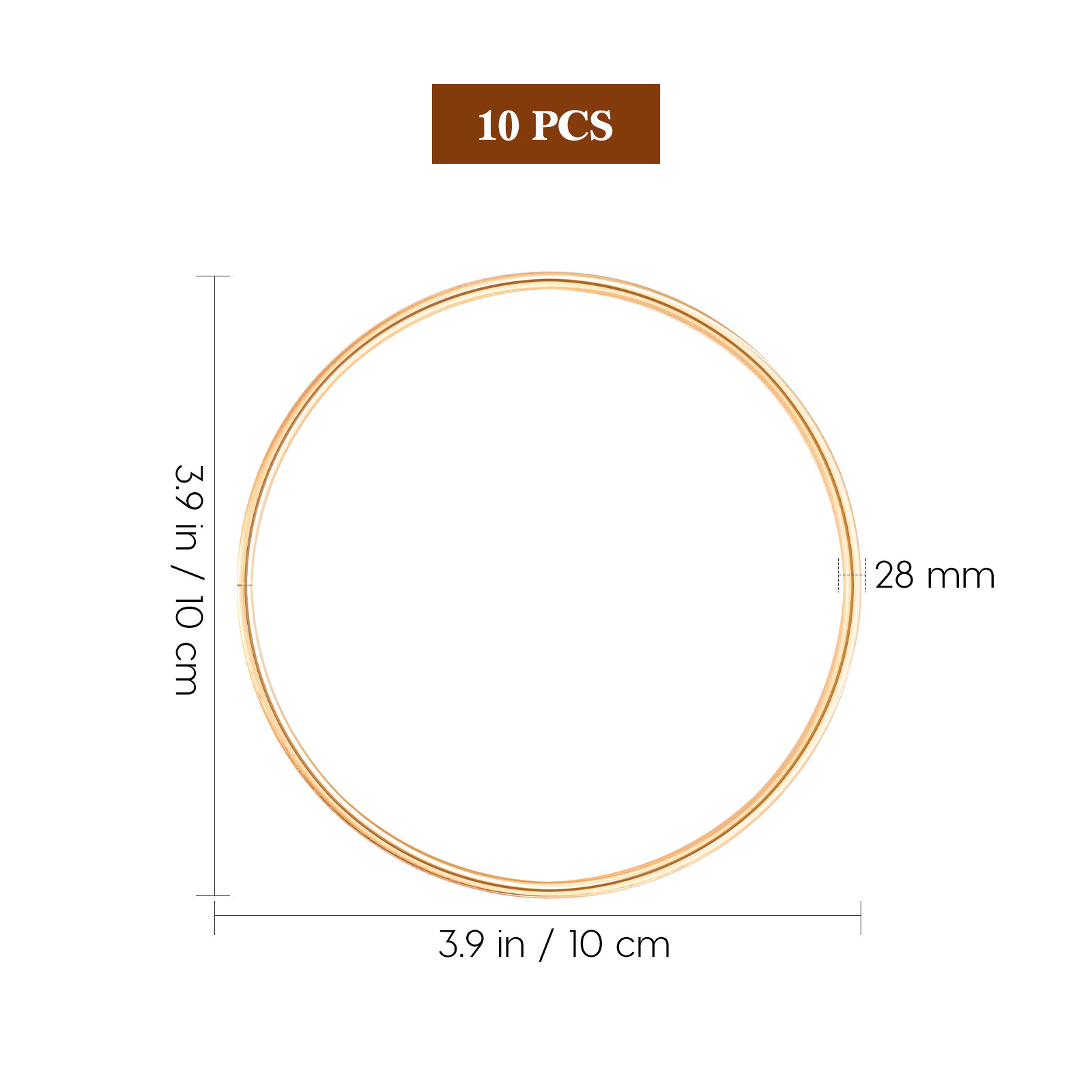 10Pcs Strong Metal Craft Hoops - Art Craft Idea 评论和价格