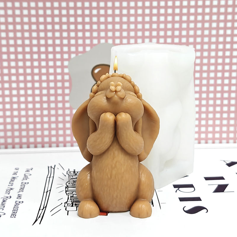 Prayer Rabbit Candle Mold Sili - Art Craft Rabbit 评论和价格