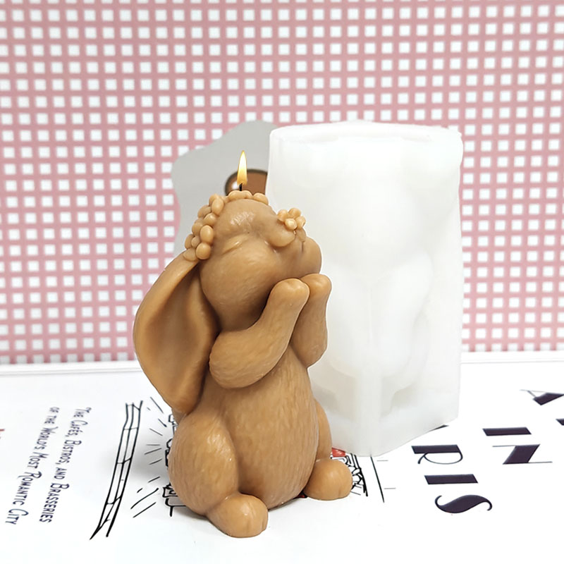 Prayer Rabbit Candle Mold Sili - Art Craft Rabbit 评论和价格