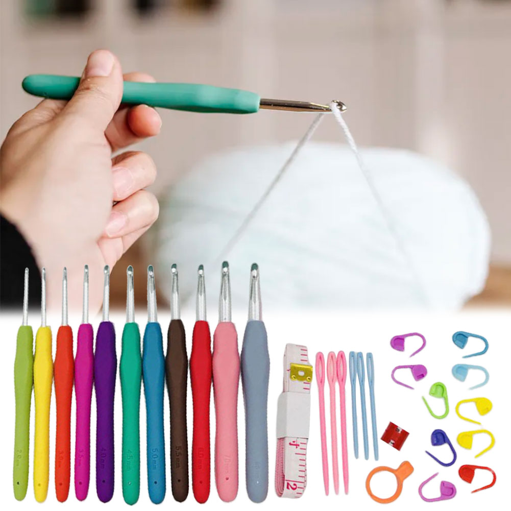 Crochet Hooks Set Yarn Knittin - Crochet Hook Set 评论和价格