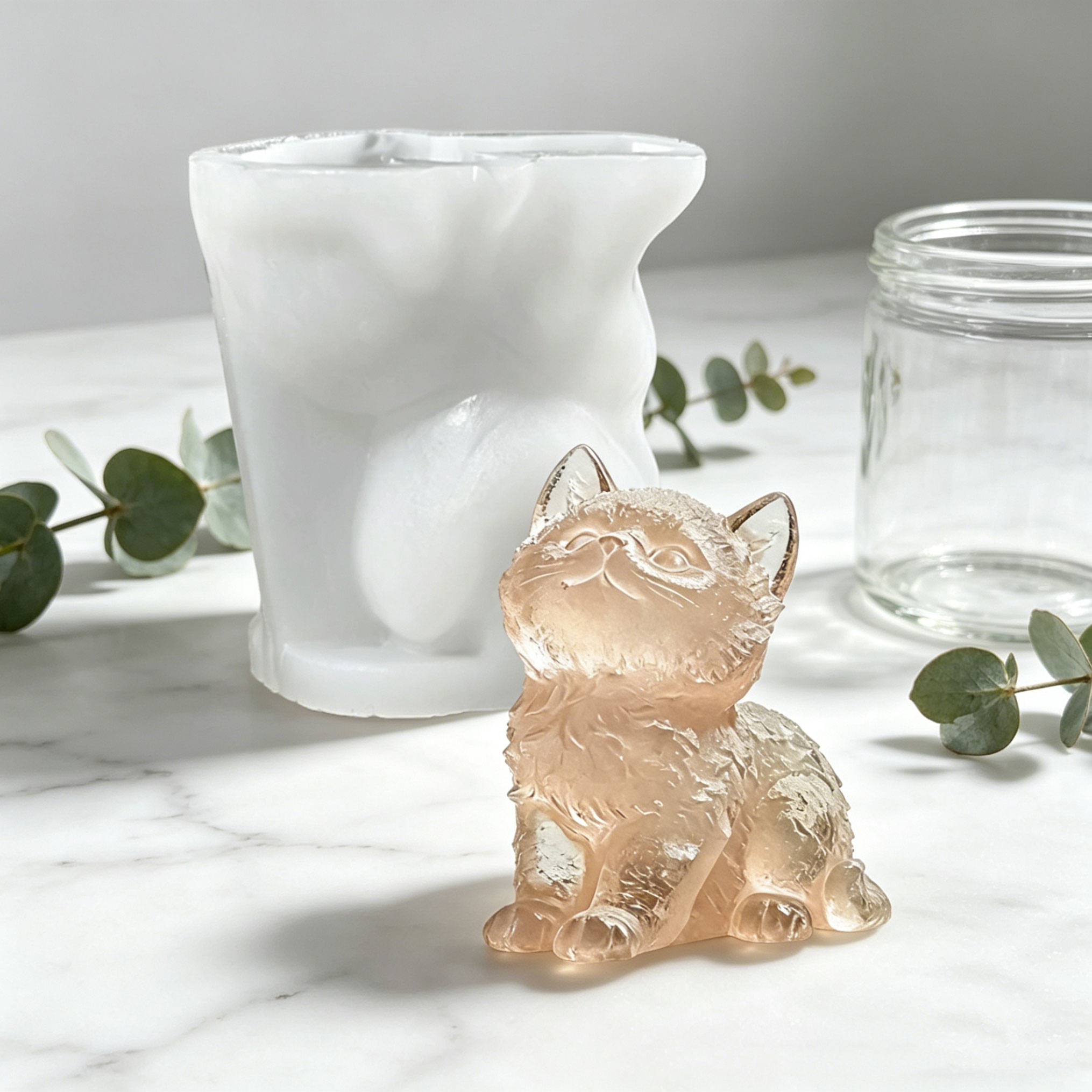 3D Animal Candle Silicone Mold - Art Craft Cat 评论和价格