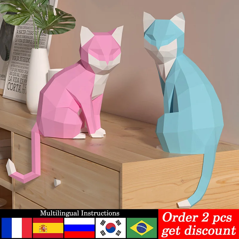 1 Pair Lovers Cat Animal Decor - Art Craft Cat 评论和价格