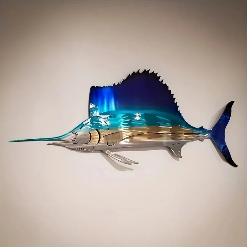 CIFBUY Metal Wall Art Swordfis - Art Craft Jellyfish 评论和价格