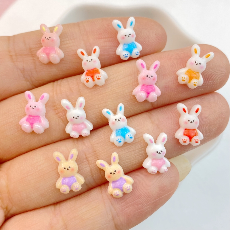 50Pcs New Mixed Nail Art Resin - Art Craft Rabbit 评论和价格