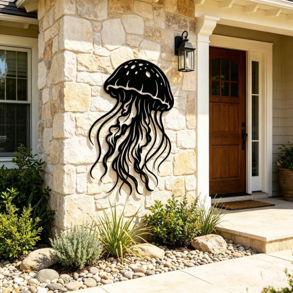 CIFBUY Metal Wall Art Jellyfis - Art Craft Jellyfish 评论和价格