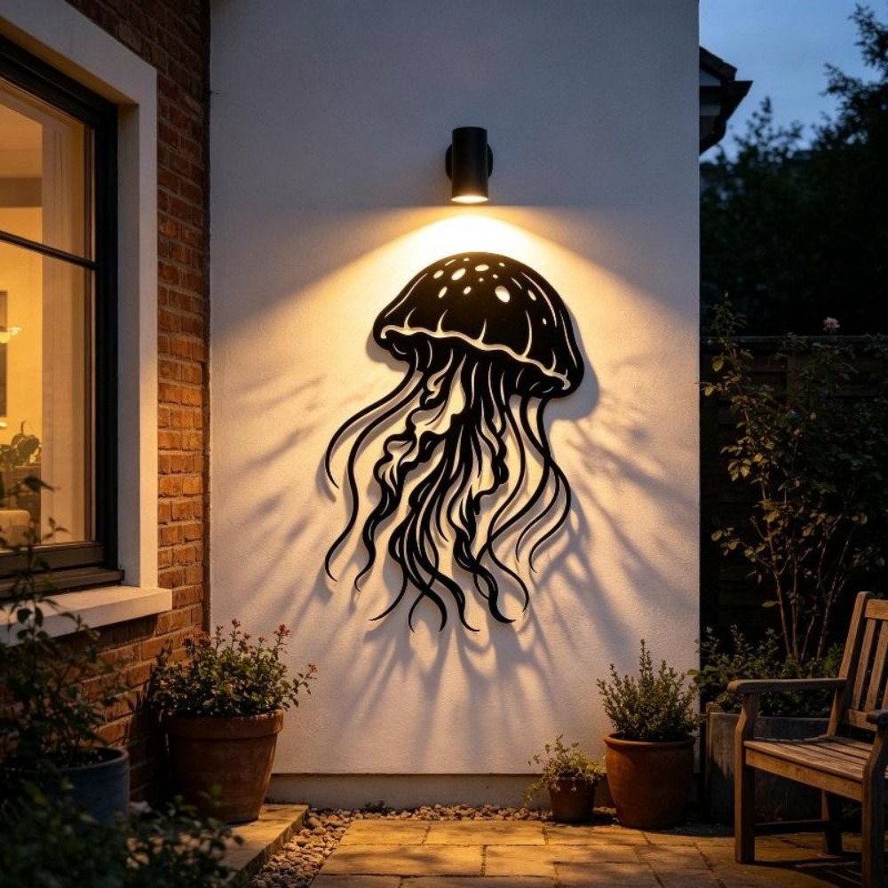 CIFBUY Metal Wall Art Jellyfis - Art Craft Jellyfish 评论和价格