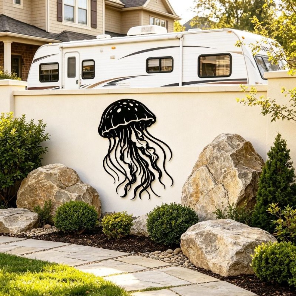 CIFBUY Metal Wall Art Jellyfis - Art Craft Jellyfish 评论和价格
