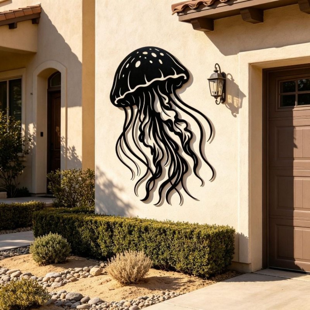 CIFBUY Metal Wall Art Jellyfis - Art Craft Jellyfish 评论和价格