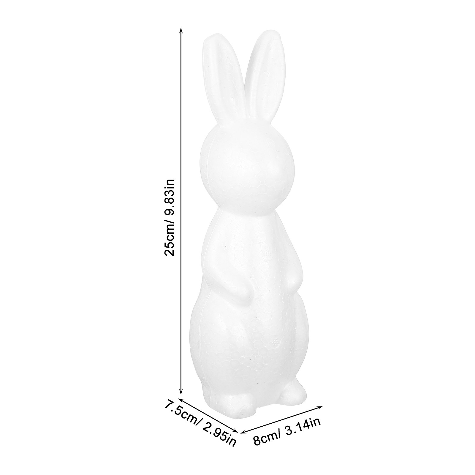2Pcs Foam Rabbit Craft White D - Art Craft Rabbit 评论和价格