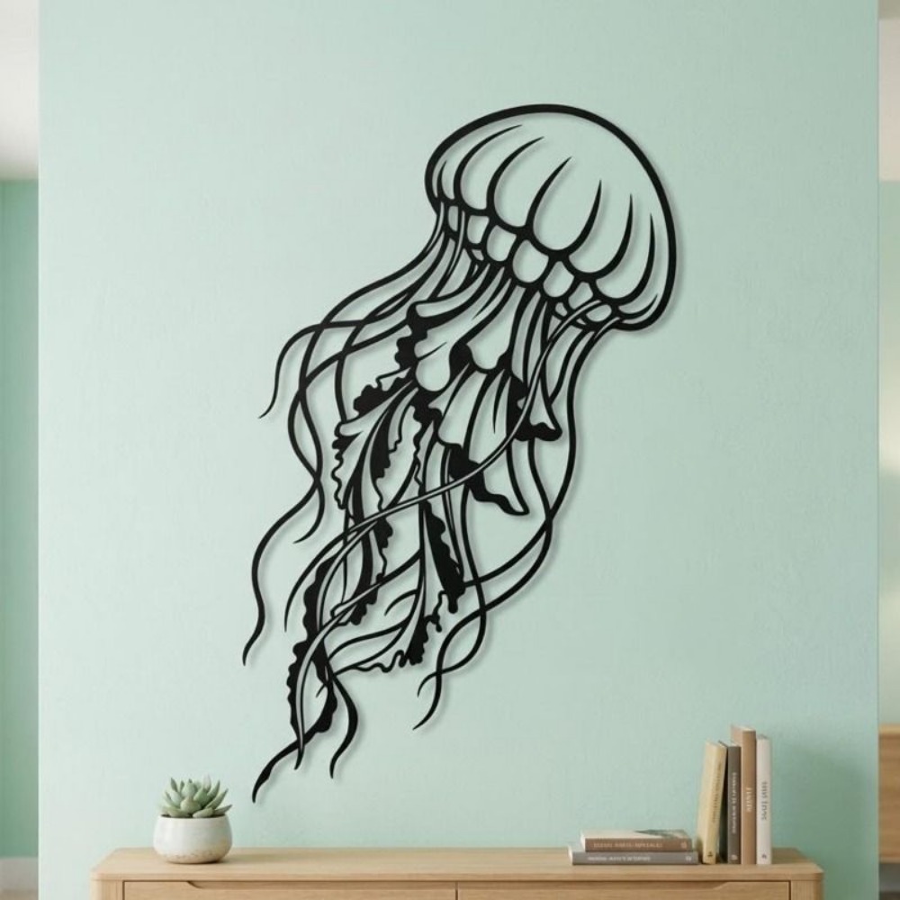 CIFBUY Metal Wall Art Jellyfis - Art Craft Jellyfish 评论和价格
