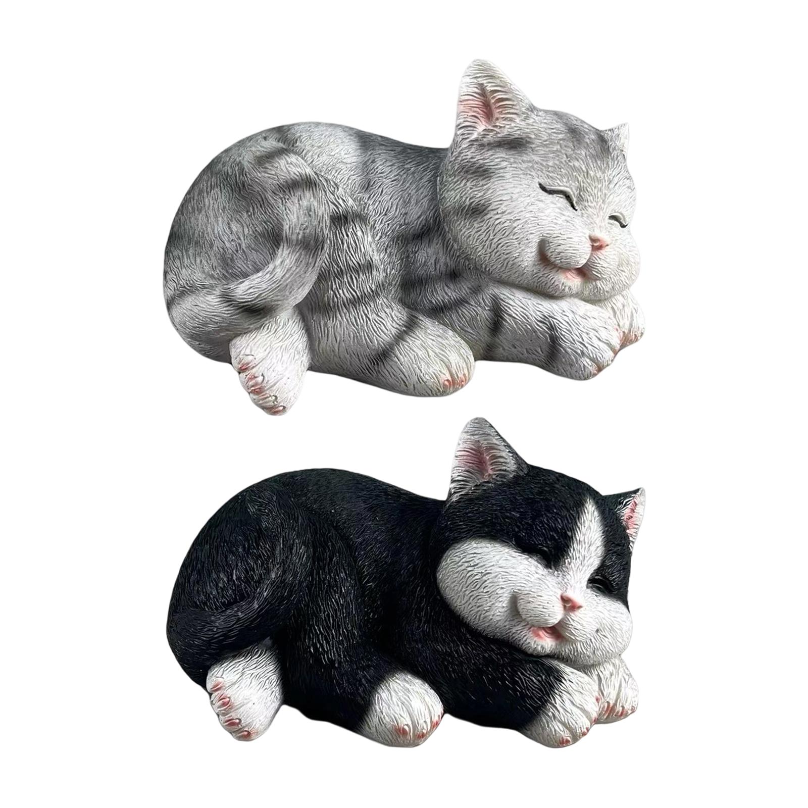 Cat Figurine Garden Statue Cre - Art Craft Cat 评论和价格